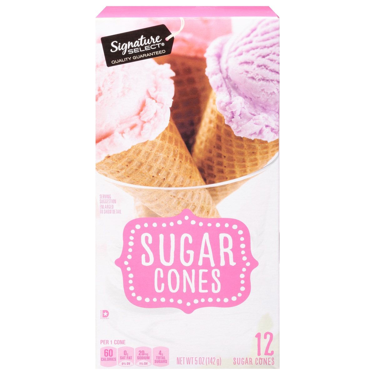 slide 1 of 9, Signature Select Sugar Cones 12 ea, 12 ct