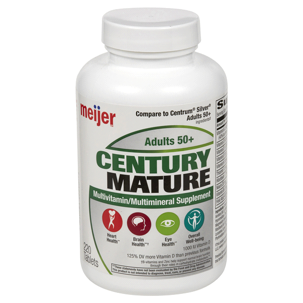 slide 1 of 1, Meijer Adults 50+ Century Multivitamin, 220 ct