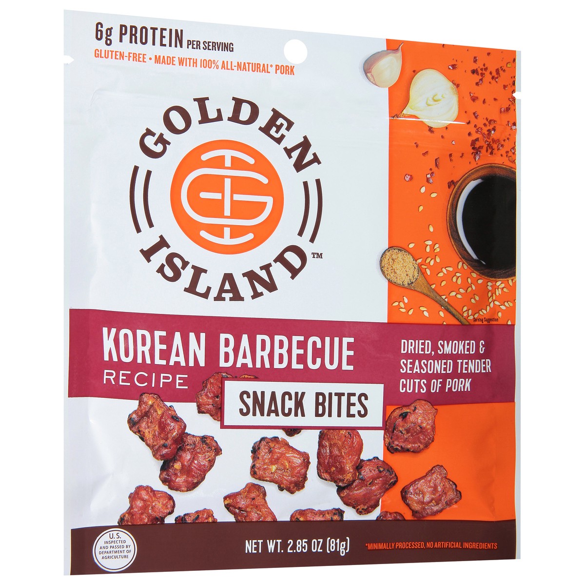 slide 7 of 9, Golden Island Korean Barbecue Recipe Snack Bites 2.85 oz, 2.85 oz
