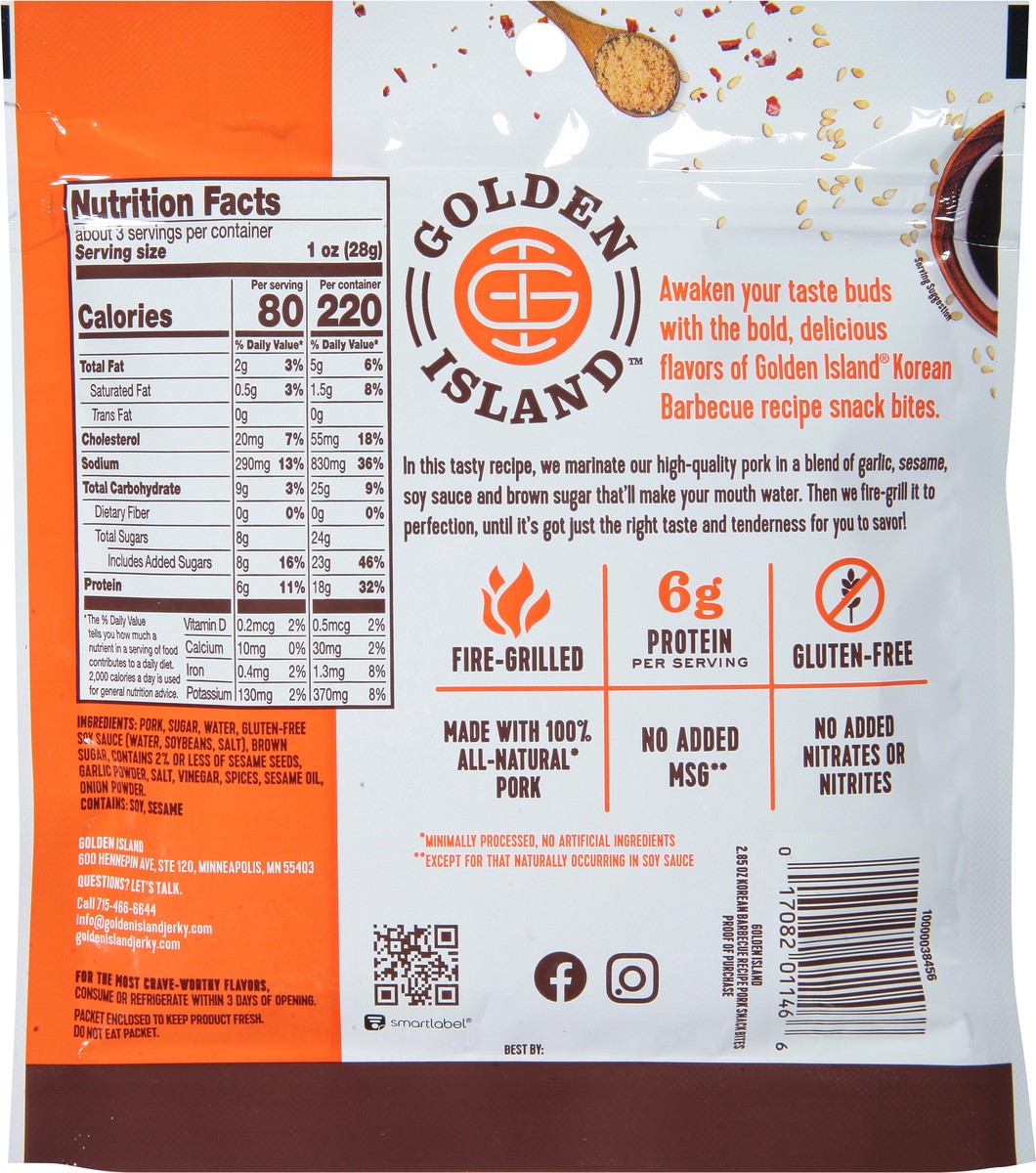 slide 5 of 9, Golden Island Korean Barbecue Recipe Snack Bites 2.85 oz, 2.85 oz