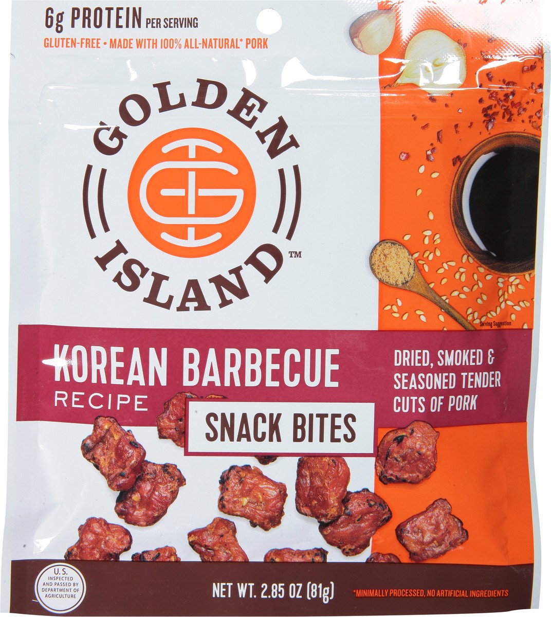 slide 2 of 9, Golden Island Korean Barbecue Recipe Snack Bites 2.85 oz, 2.85 oz