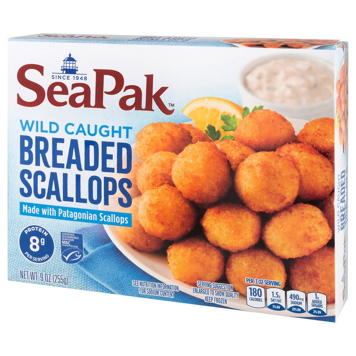 slide 3 of 4, Seapak Breaded Scallops, 9 oz