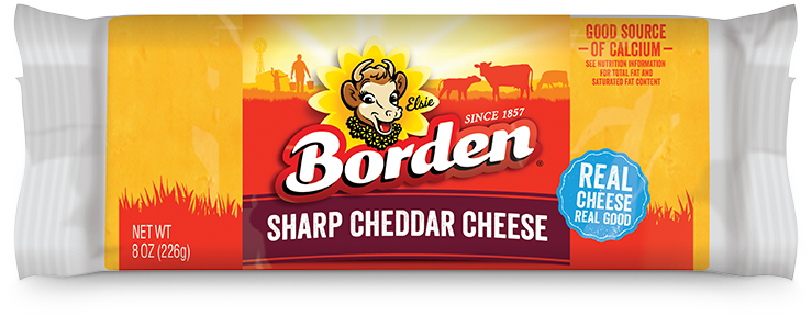 slide 1 of 1, Borden Chunk Sharp Cheddar Cheese, 8 oz