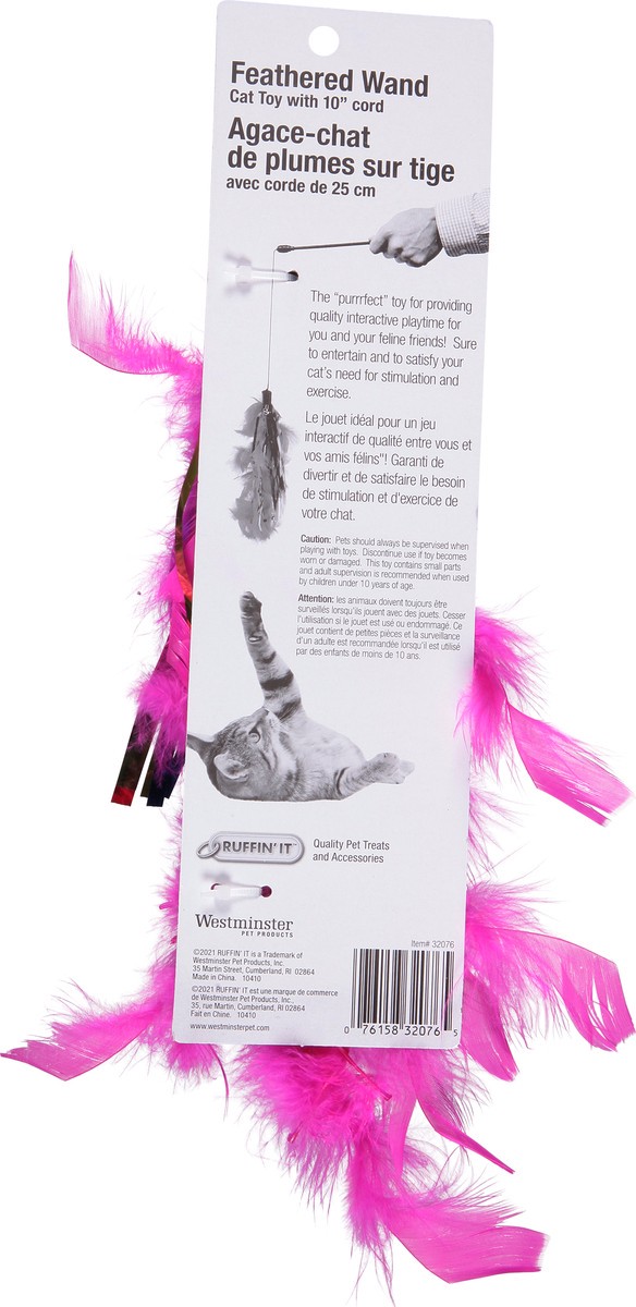 slide 12 of 12, Ruffin' It Feather Wand Cat Toy, 1 ct