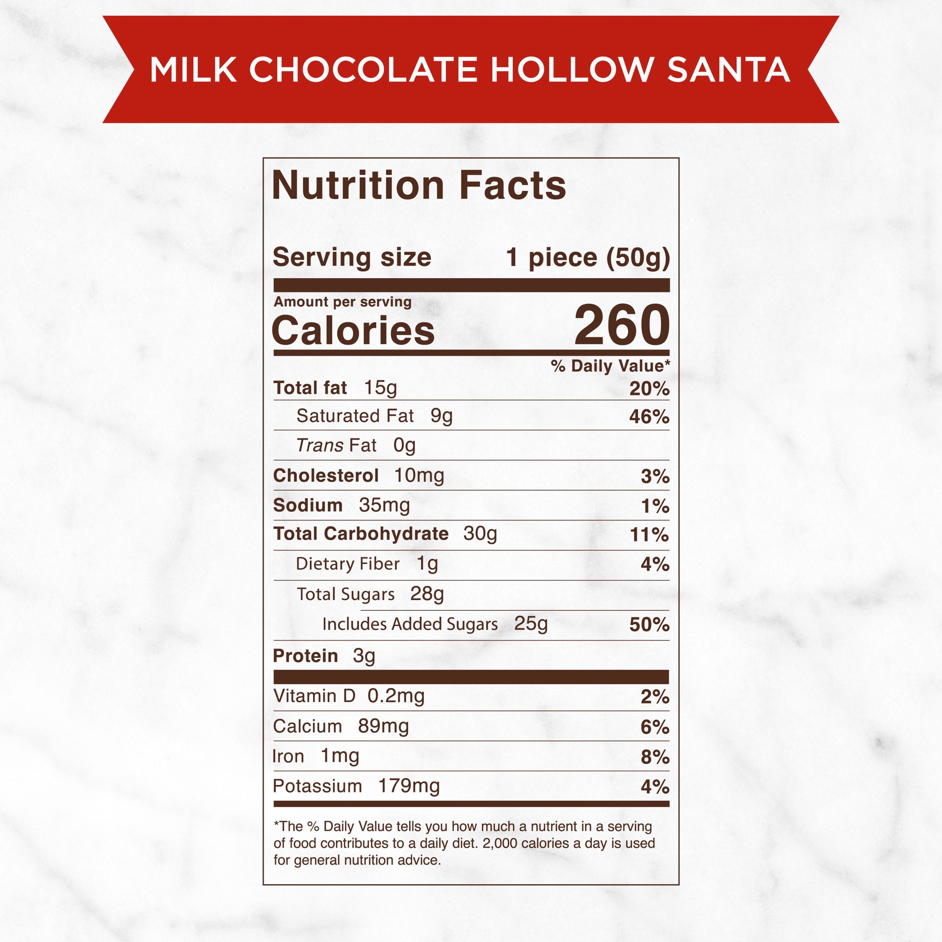 slide 3 of 3, RUSSELL STOVER Christmas Milk Chocolate Hollow Foil Santa, 1.75 oz., 1.75 oz
