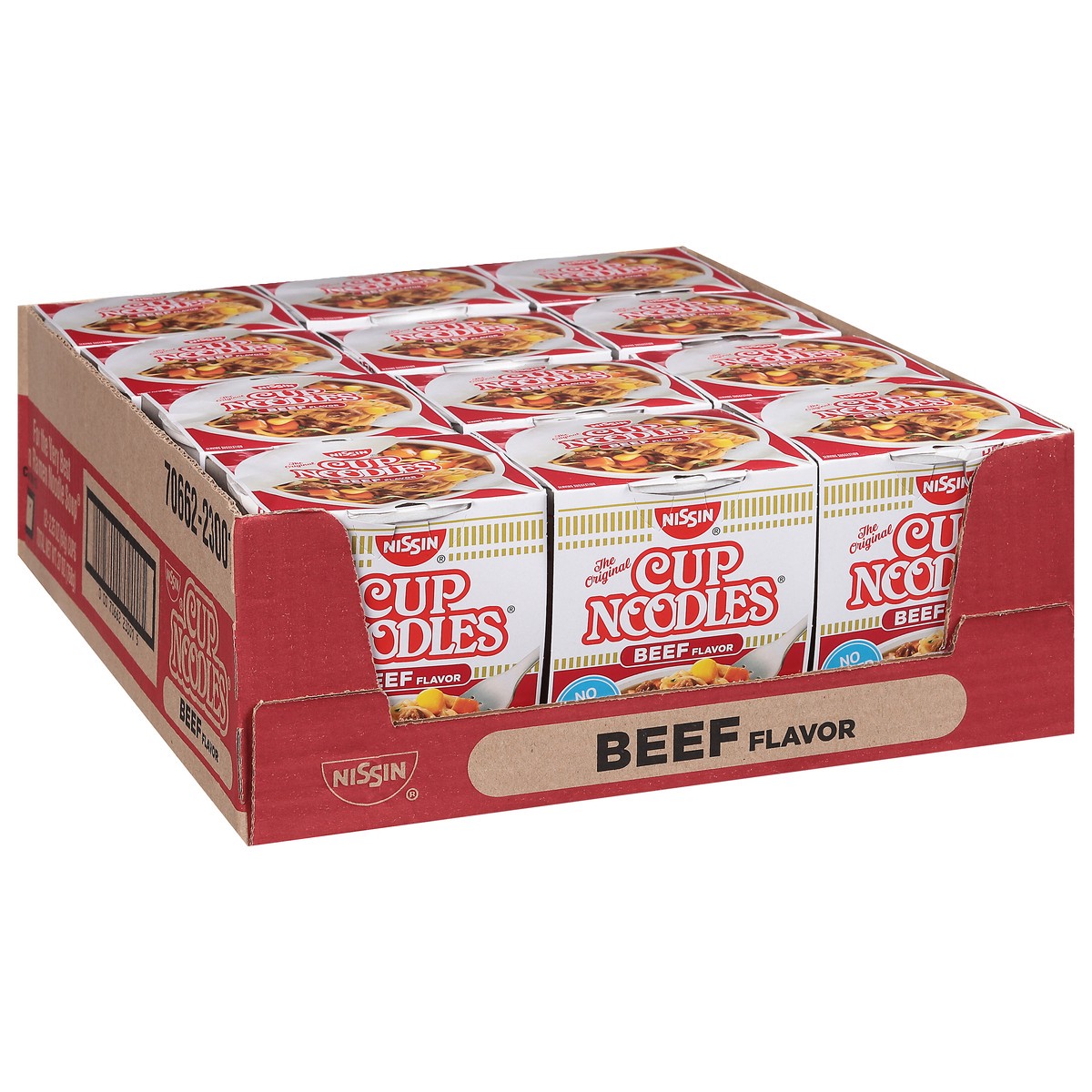 slide 3 of 9, Nissin Cup Noodles Beef Flavor Ramen Noodle Soup 12 - 2.25 oz Cups, 12 ct