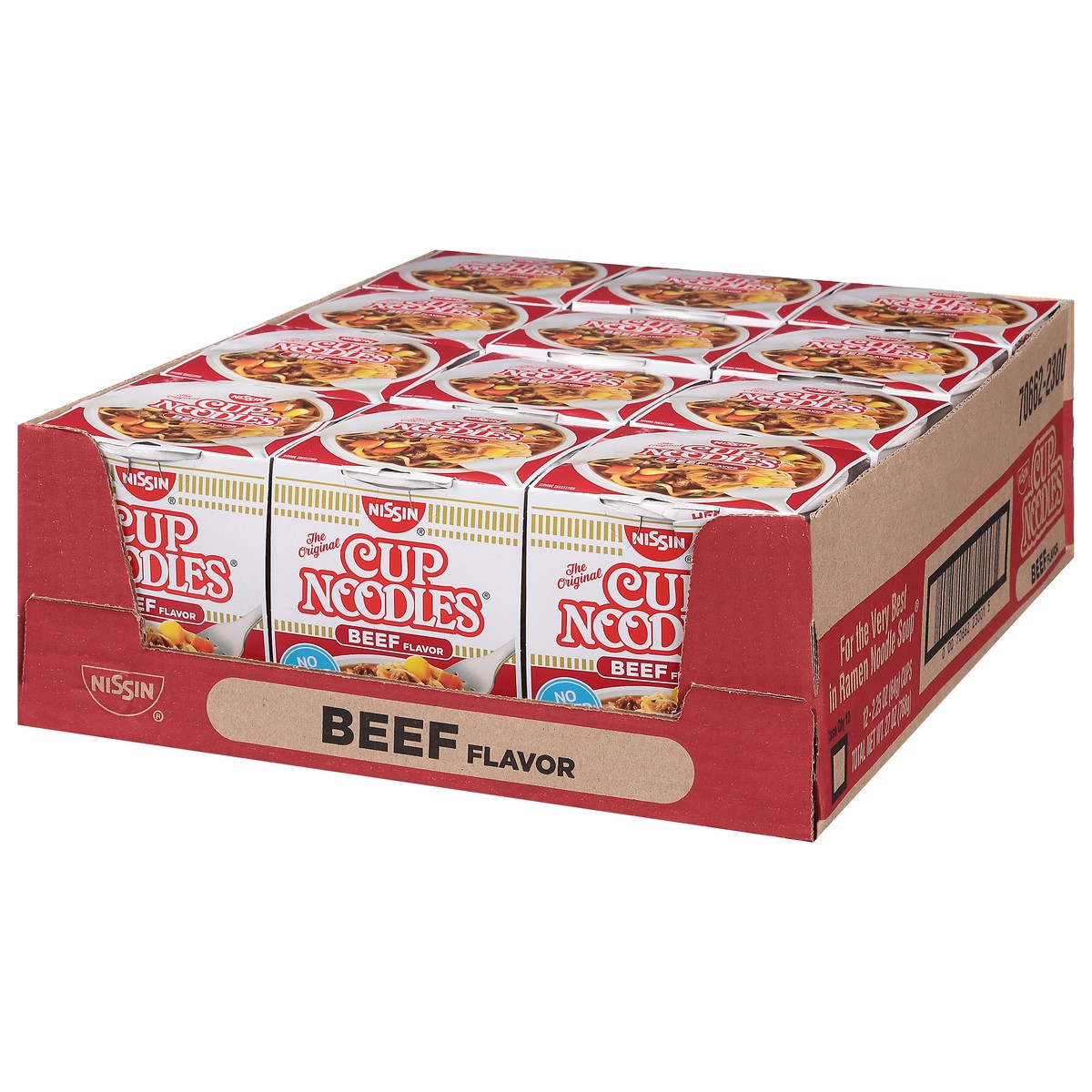 slide 4 of 9, Nissin Cup Noodles Beef Flavor Ramen Noodle Soup 12 - 2.25 oz Cups, 12 ct