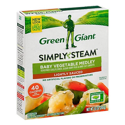 slide 1 of 1, Green Giant Simply Steam Lightly Sauced Baby Vegetable Medley, 10 oz