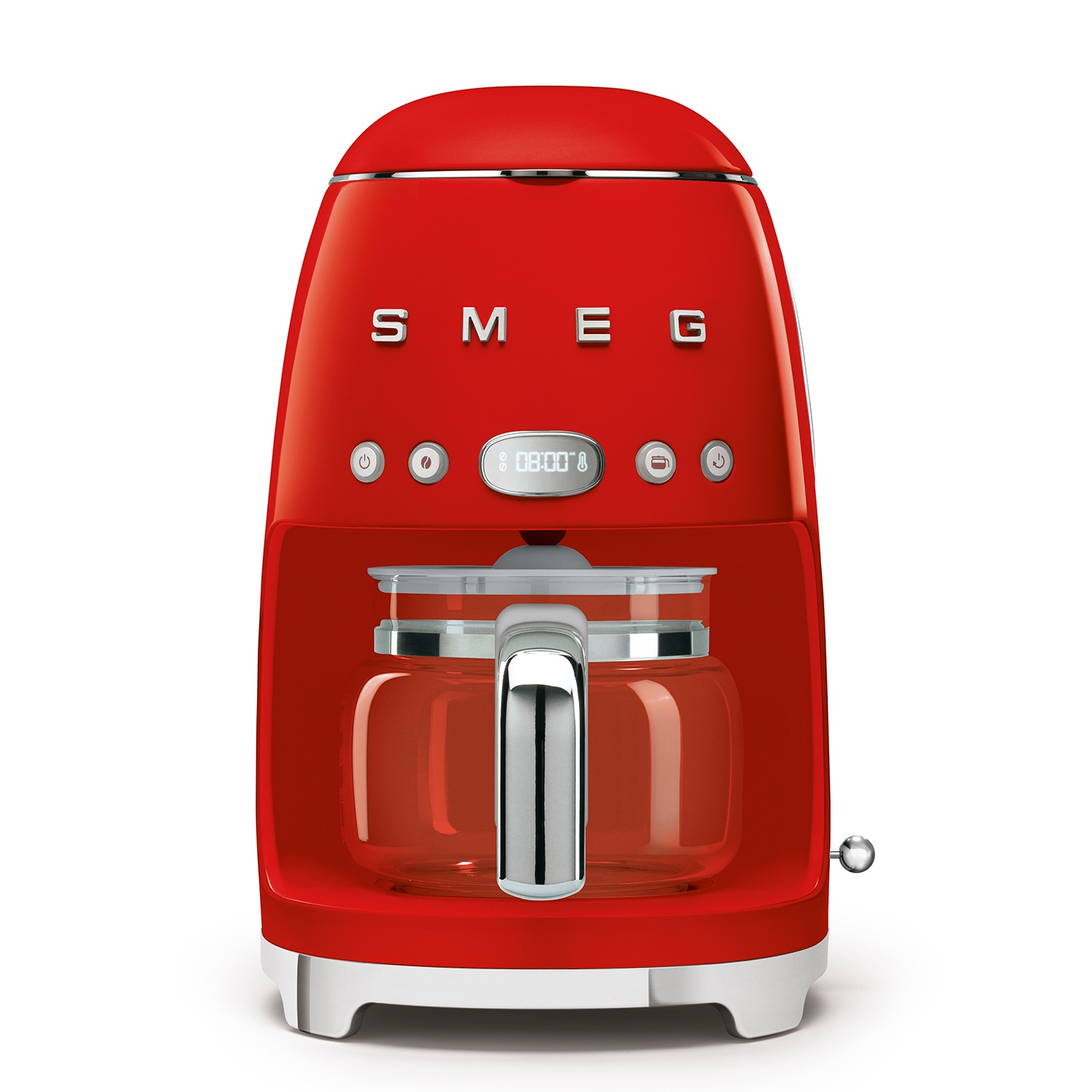 slide 1 of 1, SMEG Drip Filter Coffee Machine, Red, 10 cup