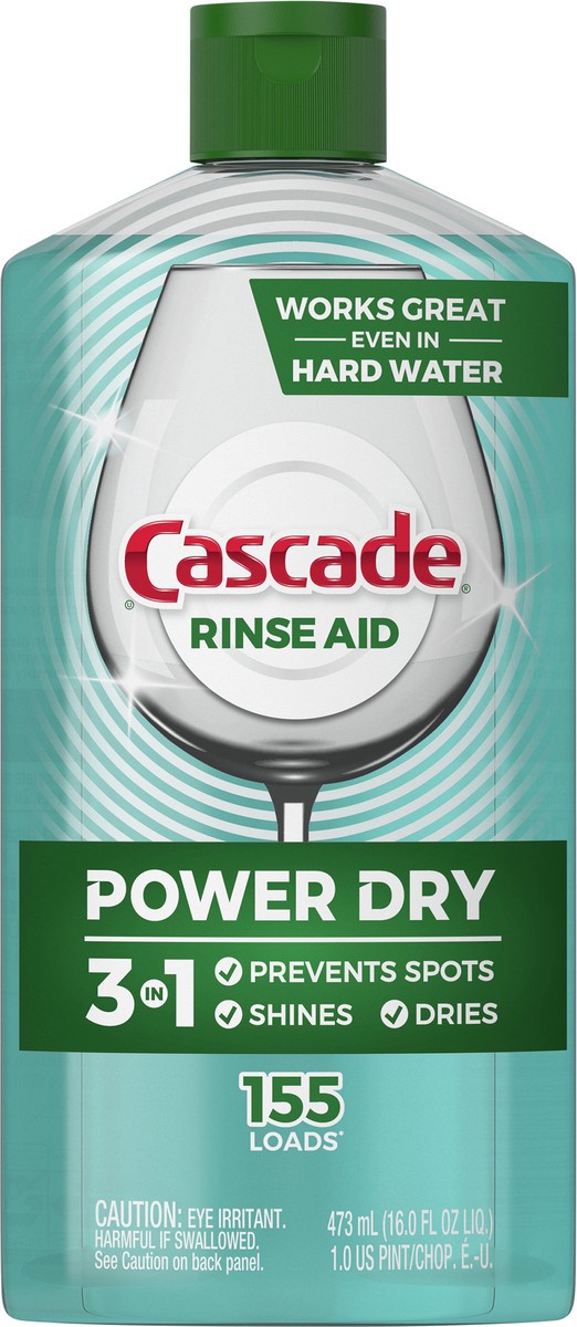 slide 2 of 2, Cascade Power Dry Dishwasher Rinse Aid, 16 fl oz, 16 fl oz