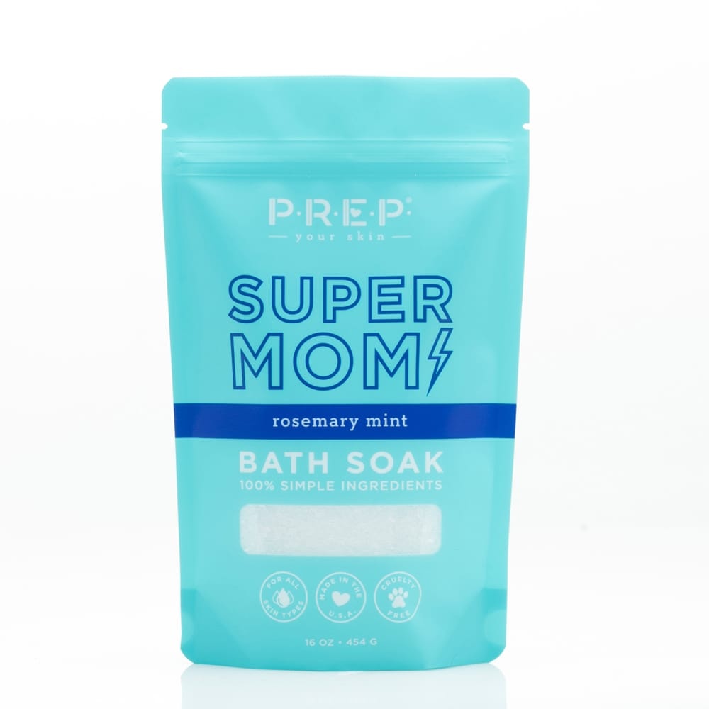 slide 1 of 1, Prep Your Skin Super Mom Rosemary Mint Bath Soak, 16 oz