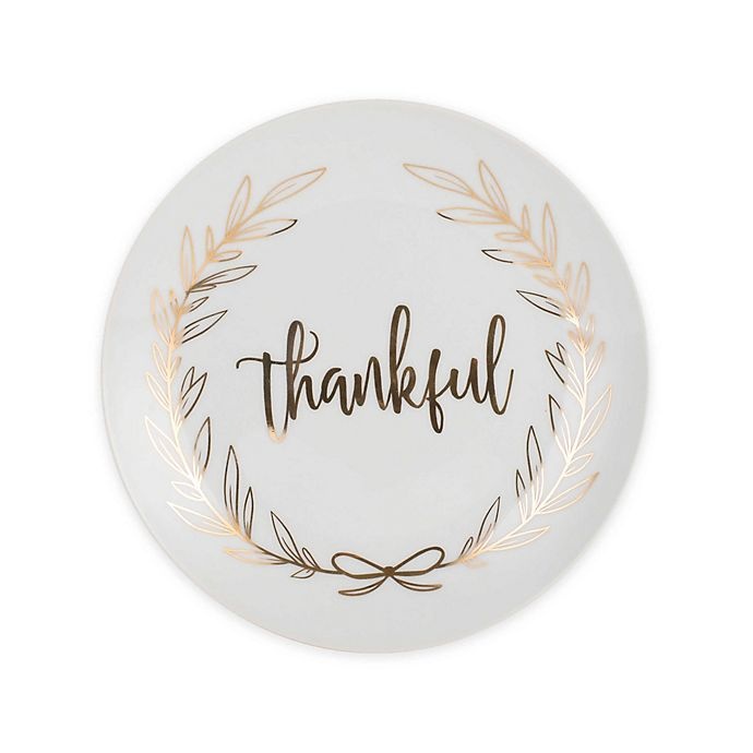 slide 1 of 1, Everyday White by Fitz and Floyd Thankful'' Coupe Salad Plate - White'', 1 ct