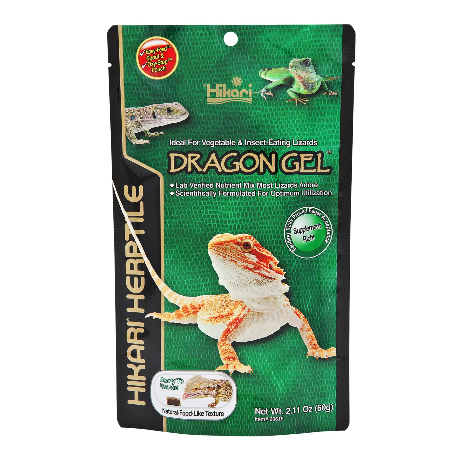 slide 1 of 1, Hikari DragonGel Ready-to-Use Reptile Food, 2 oz