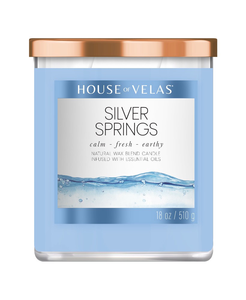 slide 1 of 1, House Of Velas Silver Springs Jar Candle, 1 ct