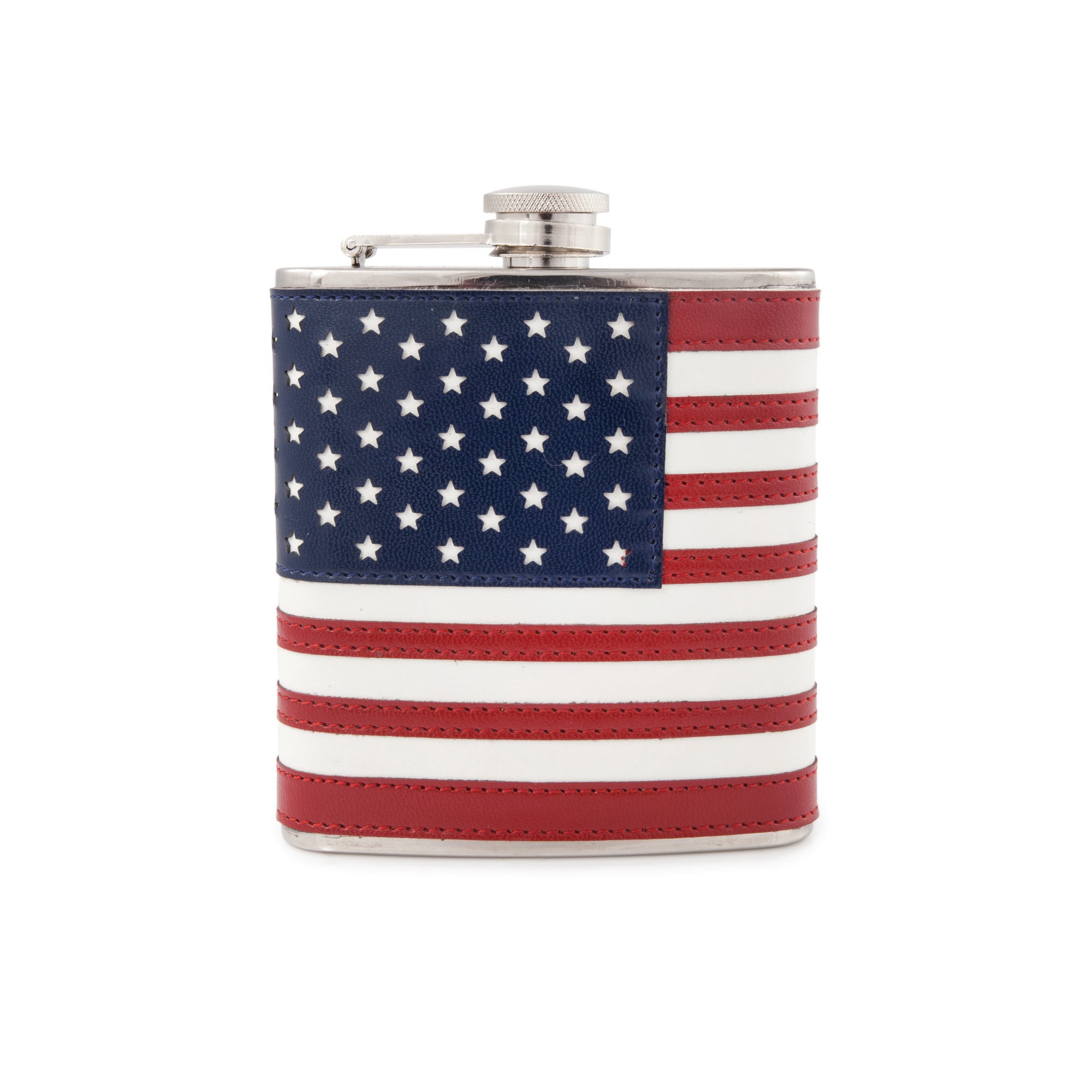 slide 4 of 4, Foster & Rye True Flask - American Flag Stainless Steel, 6 oz