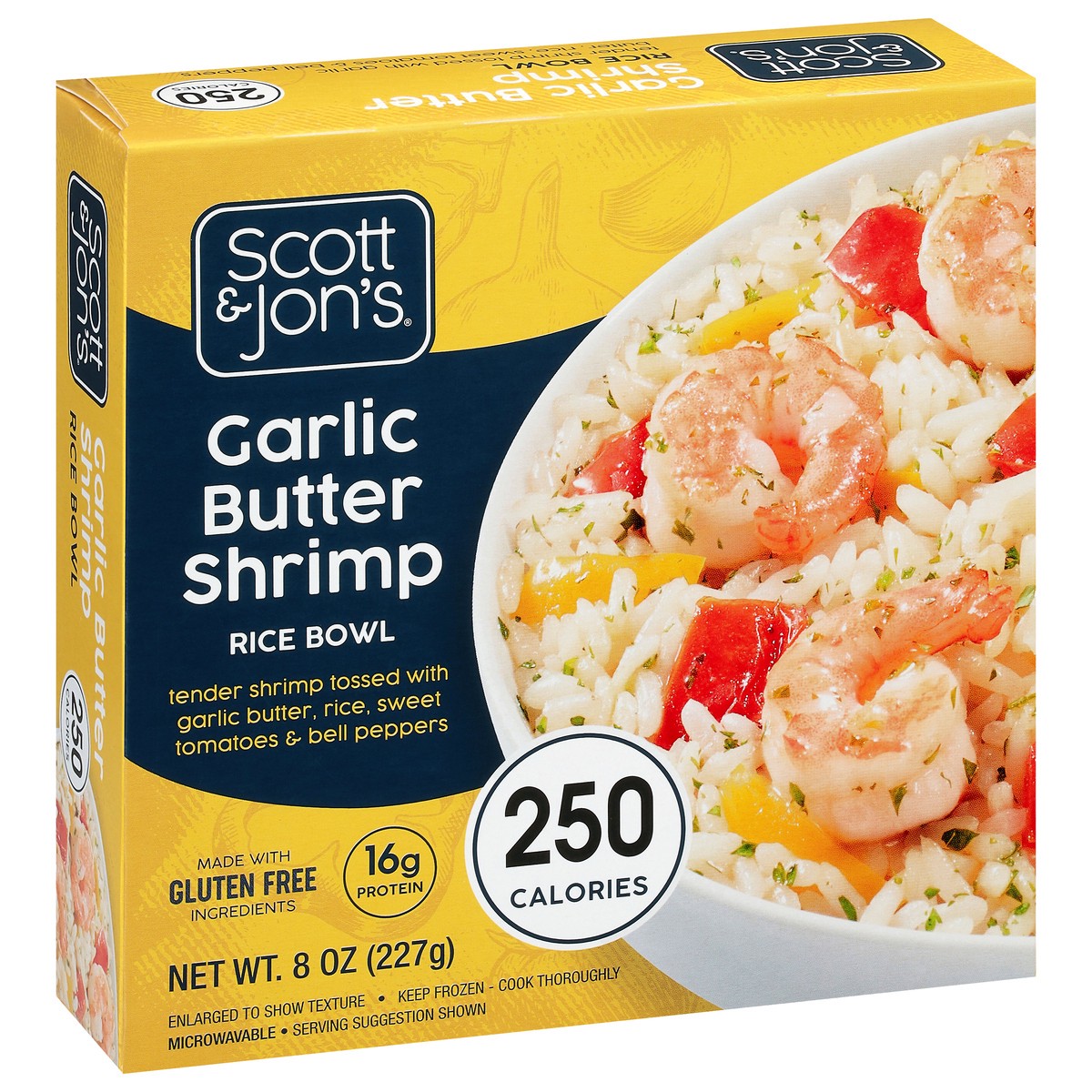 slide 6 of 9, Scott & Jon's Garlic Butter Shrimp Frozen Meal, 9.6 oz