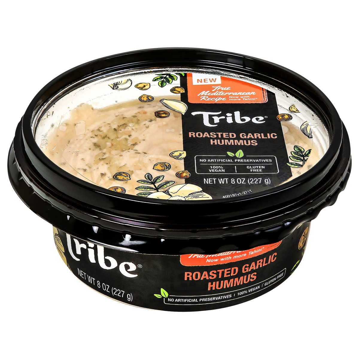 slide 1 of 9, Tribe Roasted Garlic Hummus, 8 oz