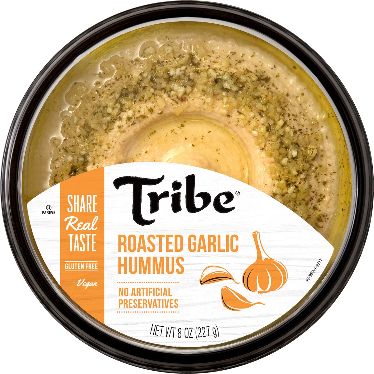 slide 2 of 9, Tribe Roasted Garlic Hummus, 8 oz