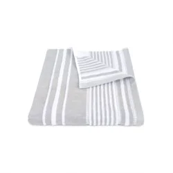 Martex Restore Bath Towel, 30 in x 56 in, Grey Batten Stripe