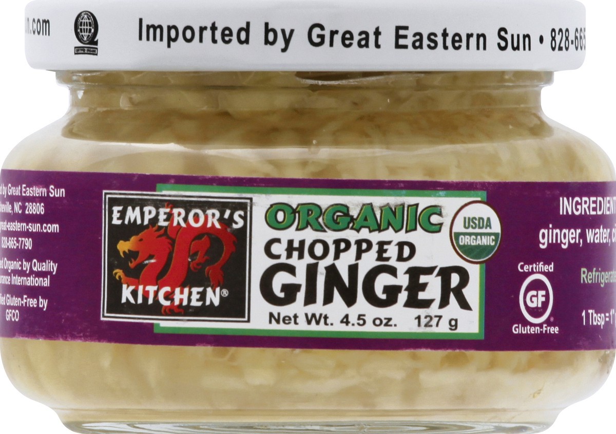 slide 13 of 13, Emperors Kitchen Organic Chopped Ginger 4.5 oz, 4.5 oz