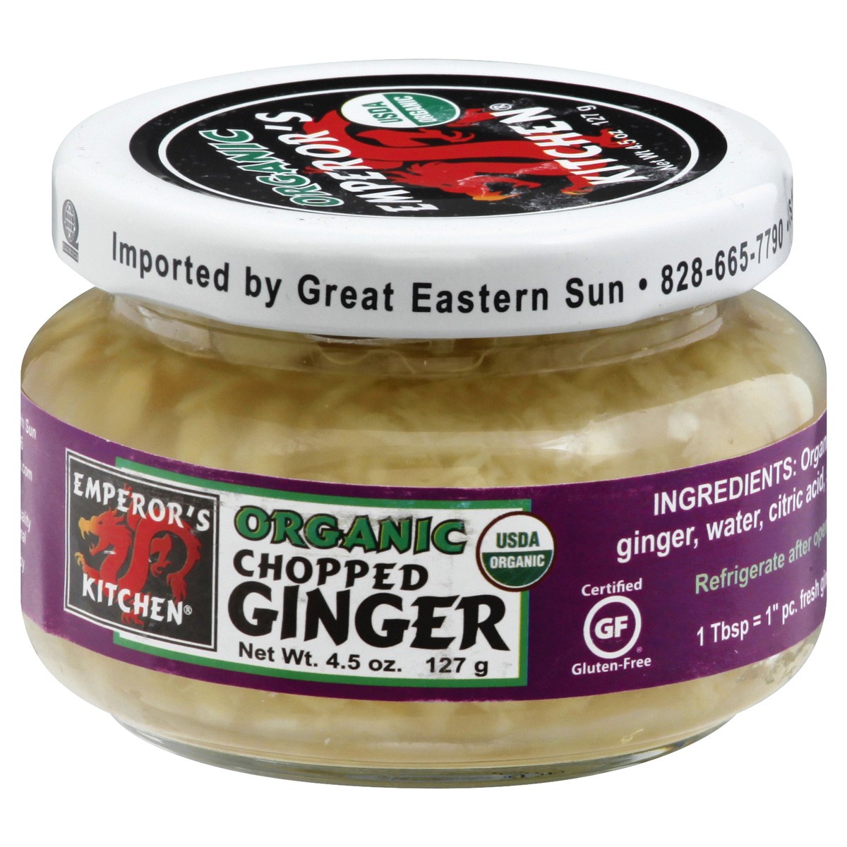 slide 7 of 13, Emperors Kitchen Organic Chopped Ginger 4.5 oz, 4.5 oz