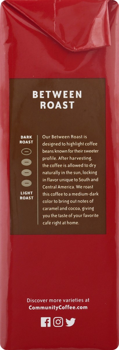 slide 11 of 12, Community Coffee Community Dark Roast Ground Between Roast Coffee 16 oz, 16 oz