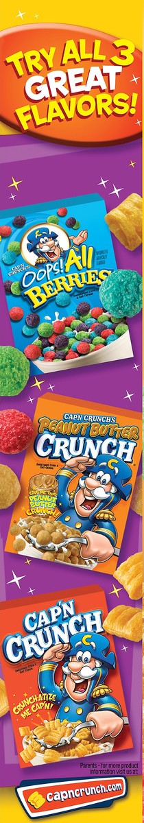 slide 3 of 6, Cap'n Crunch 3X Bigger Pieces Sweetened Corn & Oat Cereal Crunch Berries 13 Oz, 13 oz