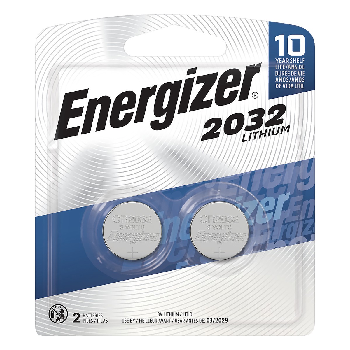 slide 1 of 3, Energizer 2032 Lithium 3V Batteries 2 ea, 2 ct