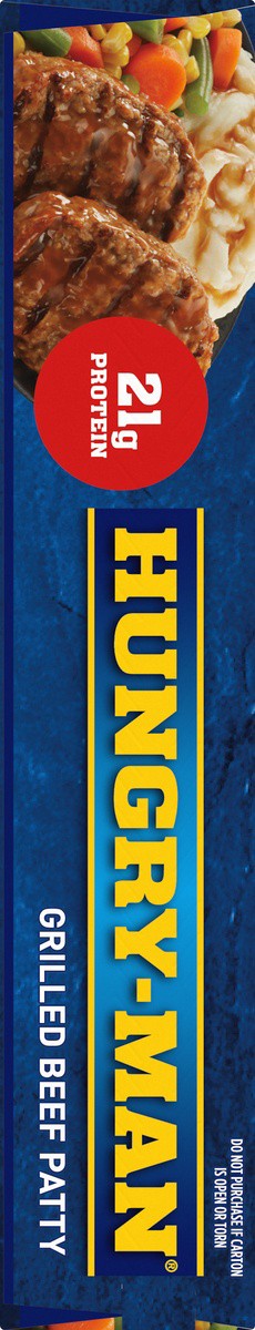 slide 3 of 10, Hungry-Man Grilled Beef Patty, Frozen Meal, 15 oz, 15 oz