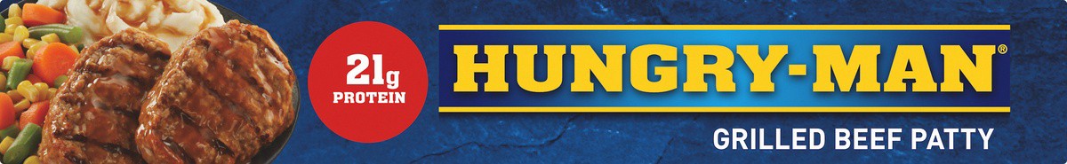 slide 6 of 10, Hungry-Man Grilled Beef Patty, Frozen Meal, 15 oz, 15 oz