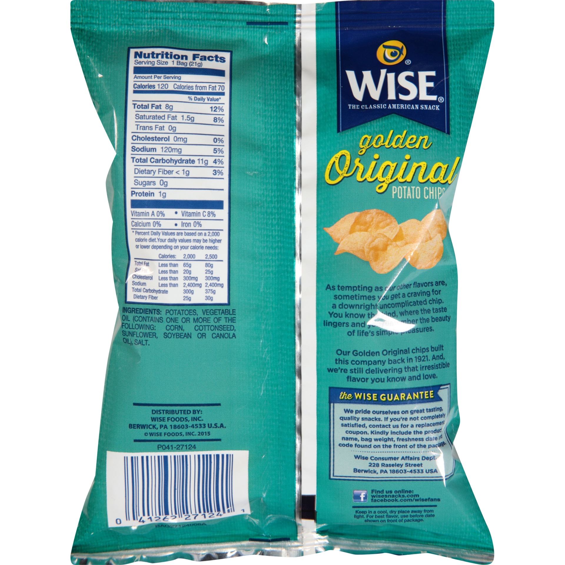 slide 4 of 6, Wise Chips All Natural, 0.7 oz