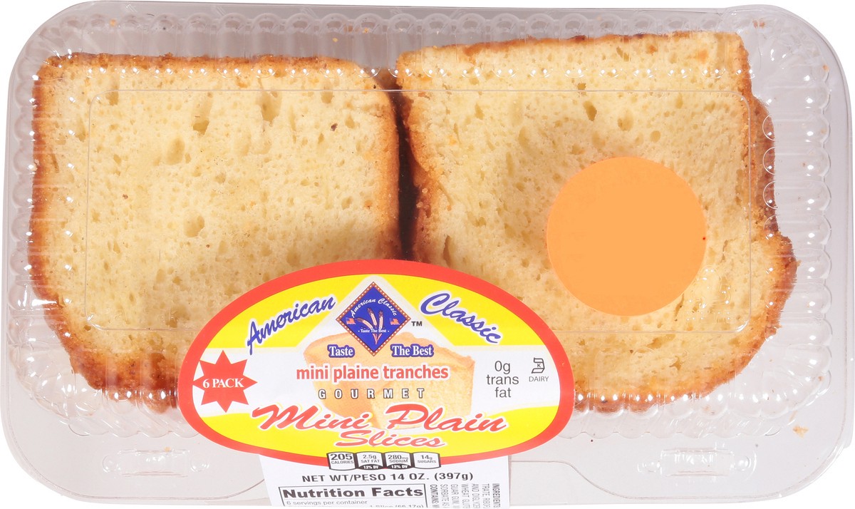 slide 4 of 9, American Classic Mini Slices Plain Cake 6 Pack 6 ea, 1 ct