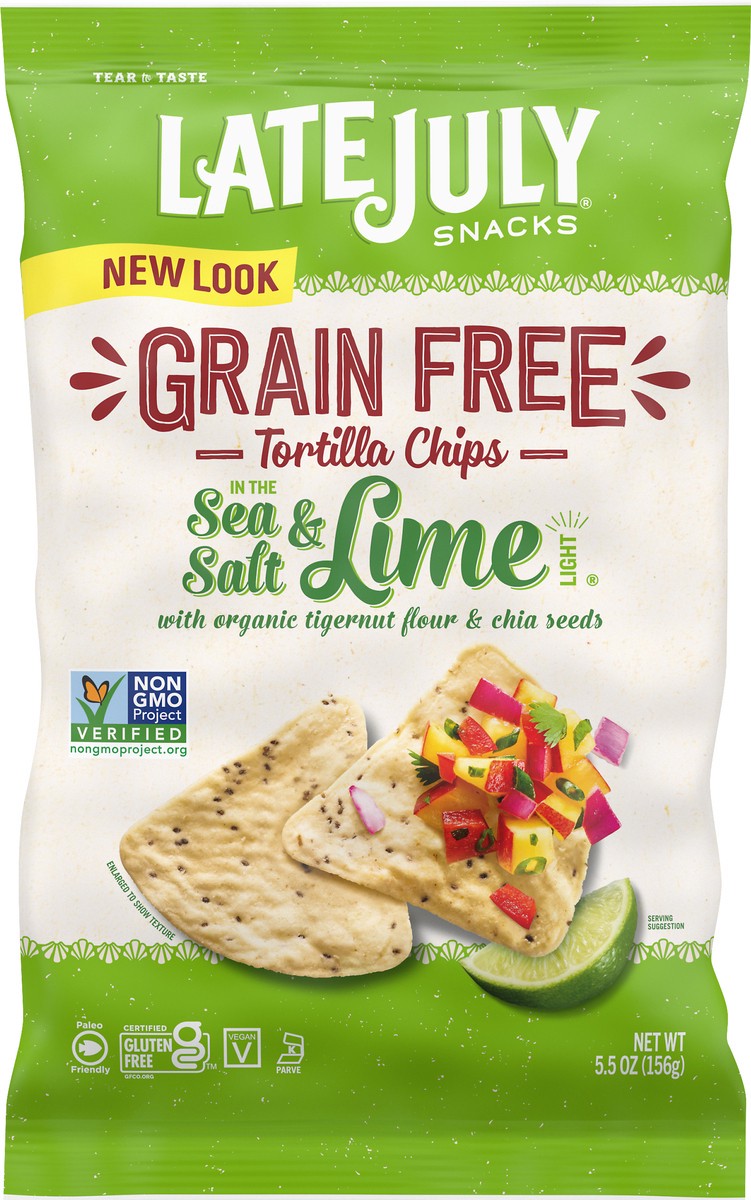 slide 7 of 9, Late July No Grain Sea Salt Lime Chips - 5.5 Oz, 5.5 oz