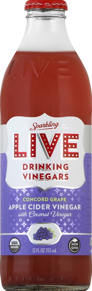 slide 4 of 4, LIVE Vinegar 12 oz, 12 oz