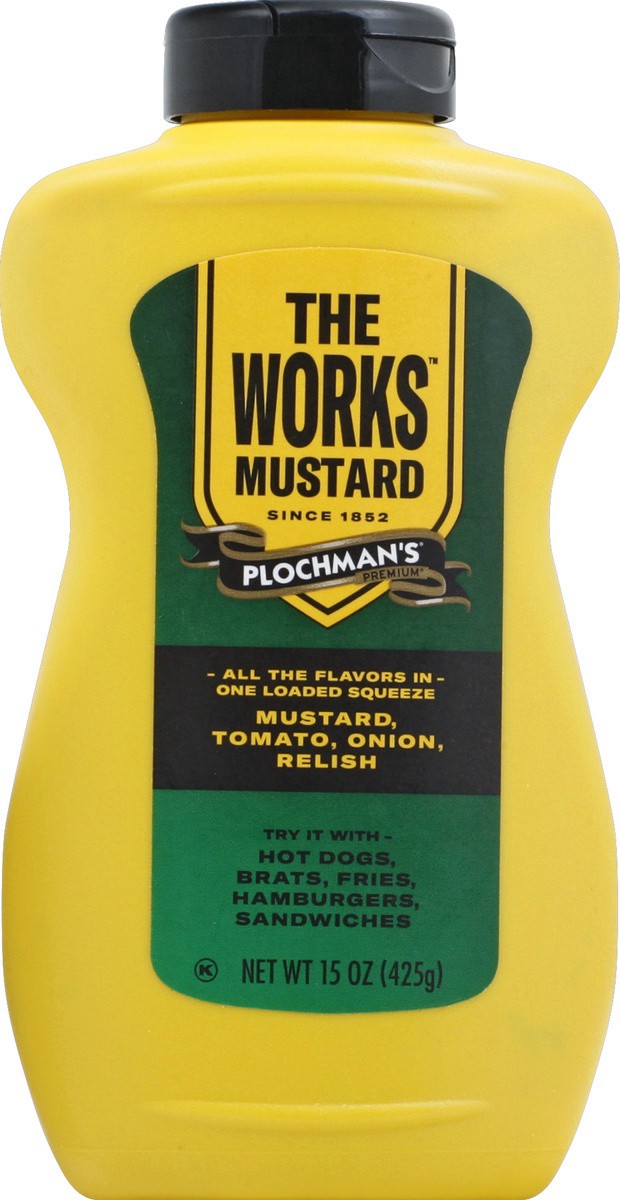 slide 7 of 7, Plochman's The Works Mustard, 15 oz