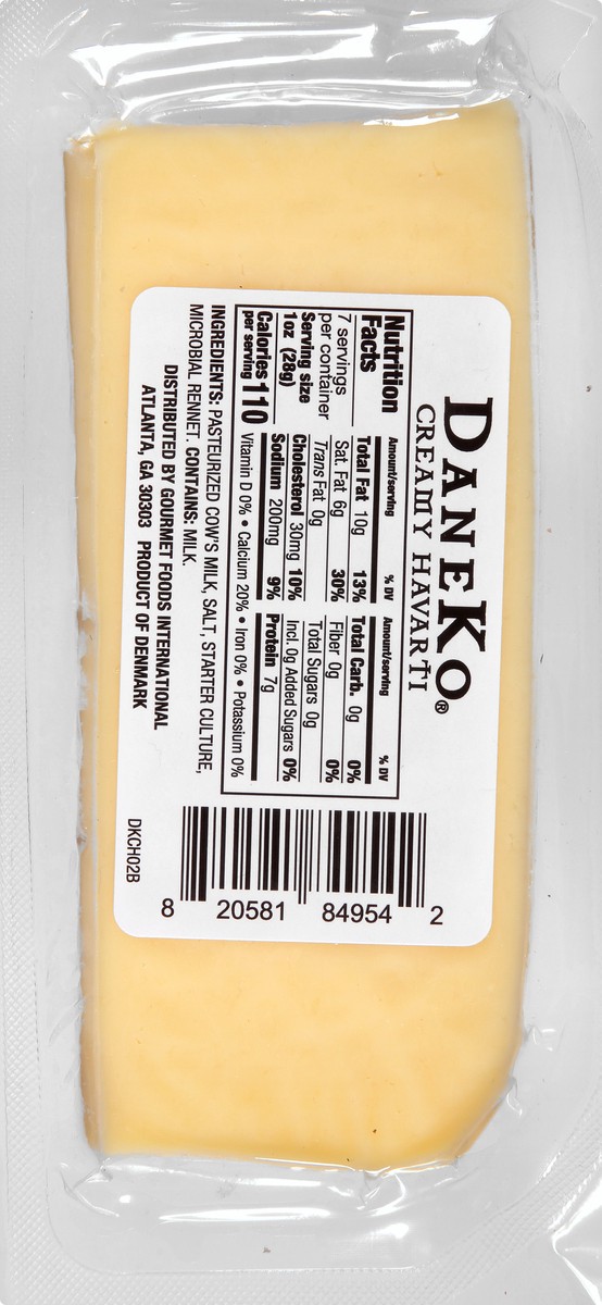 slide 9 of 13, DaneKo Havarti Creamy Danish, 7 oz