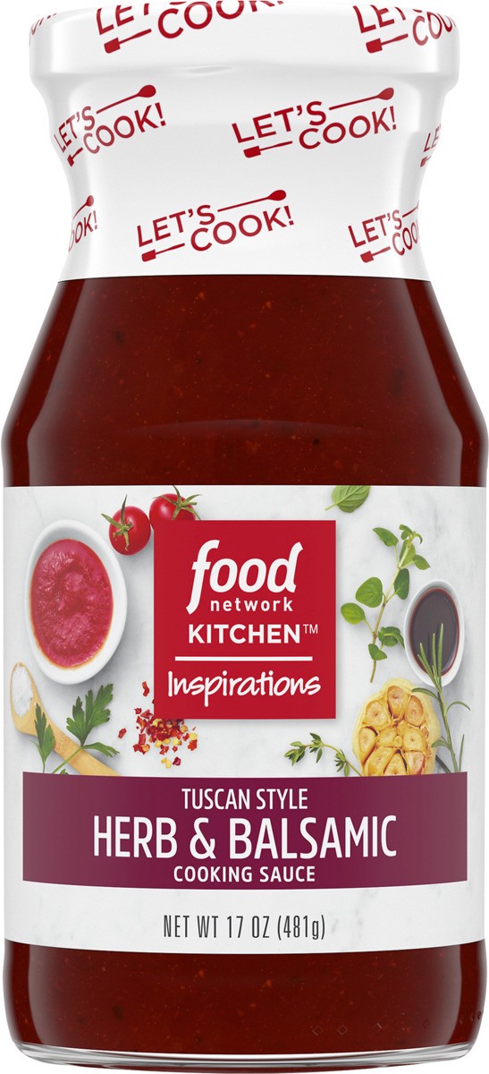 slide 8 of 8, Food Network Kitchen Inspirations Tuscan Style Herb & Balsamic Cooking Sauce, 17 oz Bottle, 17 oz