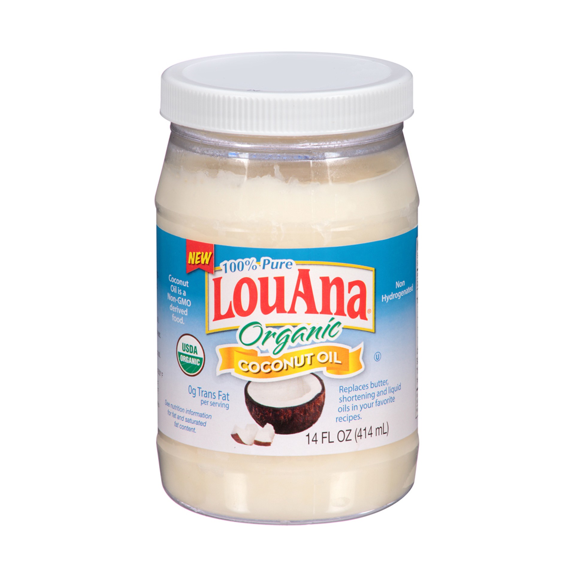 slide 1 of 6, LouAna Organic Coconut Oil, 14 oz