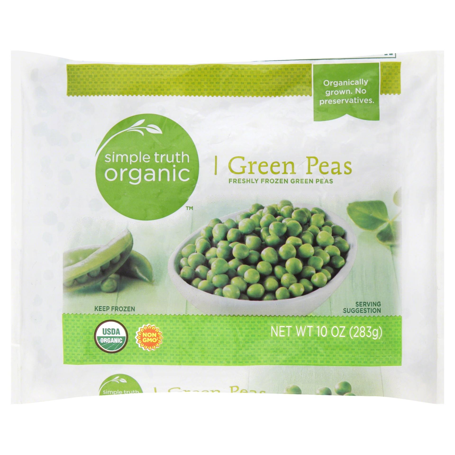 slide 1 of 1, Simple Truth Green Peas 10 oz, 10 oz