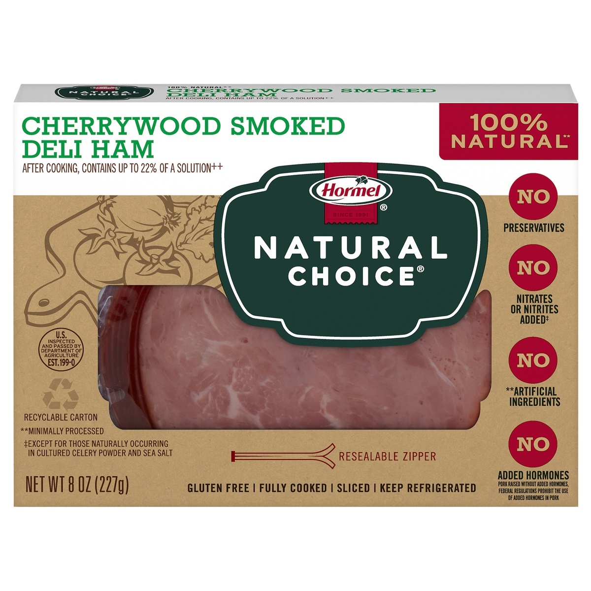 slide 1 of 7, Hormel NATURAL CHOICE Cherrywood Smoked Ham, 