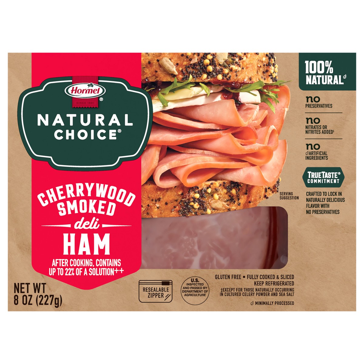 slide 1 of 7, HORMEL NATURAL CHOICE Cherrywood Smoked Ham, 8 oz