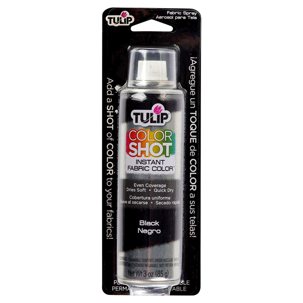 slide 1 of 1, Tulip ColorShot Instant Fabric Color Black, 3 oz