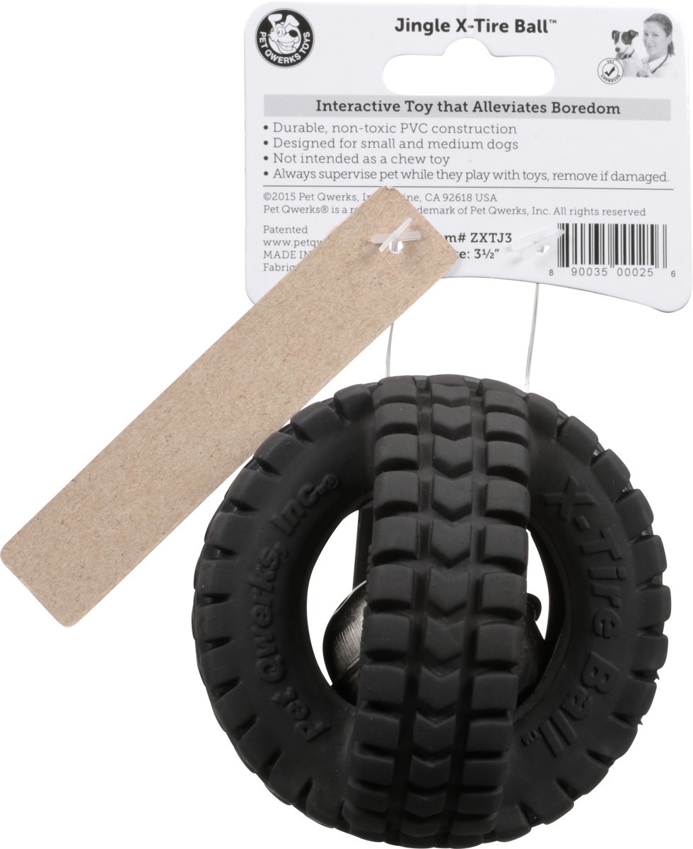 slide 8 of 9, Pet Qwerks Jingle X-Tire Ball, 1 ct