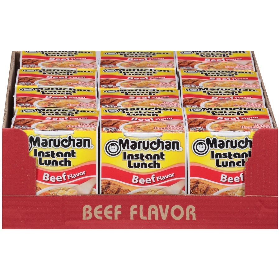 slide 1 of 8, Maruchan Beef Flavored Instant Lunch, 12 ct; 2.25 oz