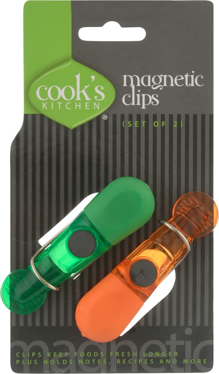 slide 1 of 9, Cook's Kitchen Cooks Kitchen Magnetic Clip, 2 ct