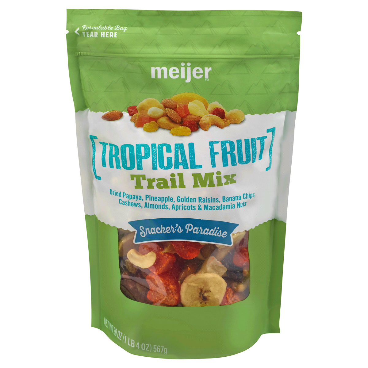 slide 1 of 2, Meijer Tropical Fruit Trail Mix, 14 oz