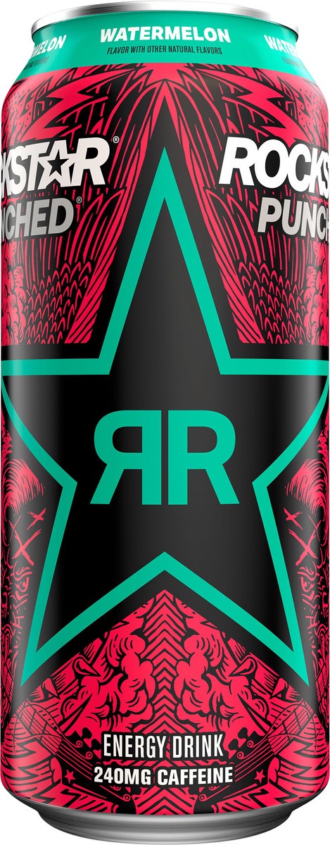 slide 4 of 5, Rockstar Energy Drink, Watermelon, 16 fl oz