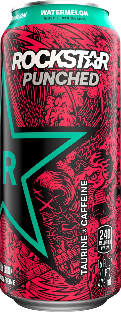 slide 5 of 5, Rockstar Energy Drink, Watermelon, 16 fl oz