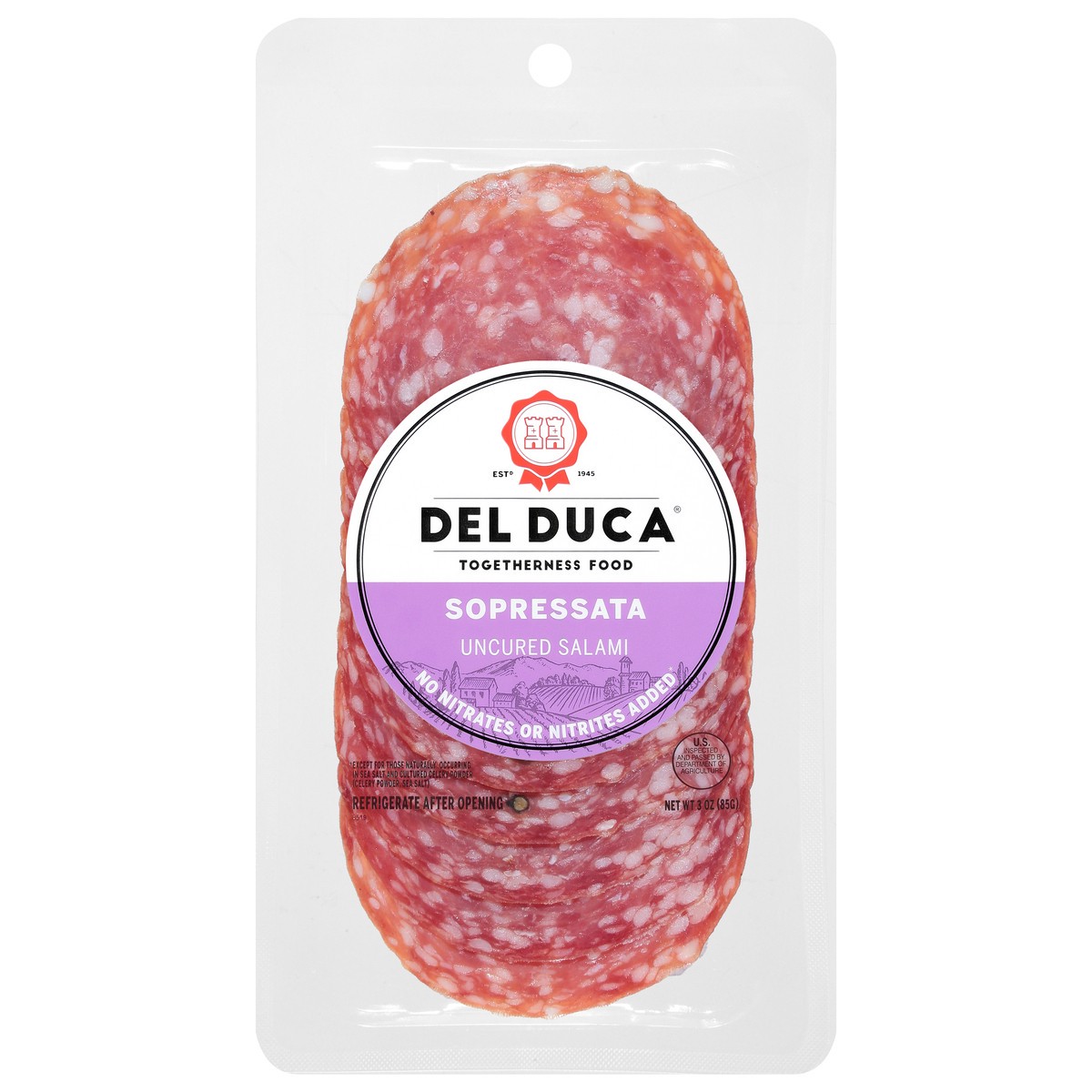 slide 1 of 12, Del Duca Sliced Sopressata, 3 oz, 3 oz