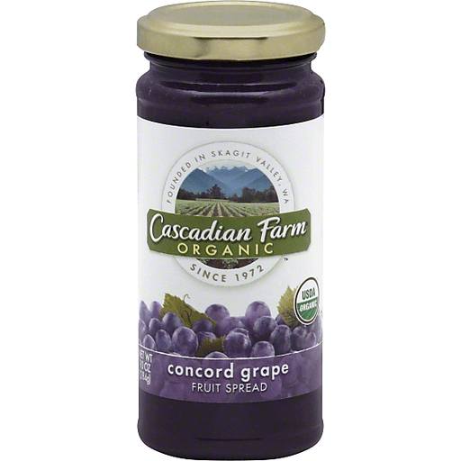 slide 3 of 3, Cascadian Farm Organic Concord Grape Fruit Spread, 10 oz